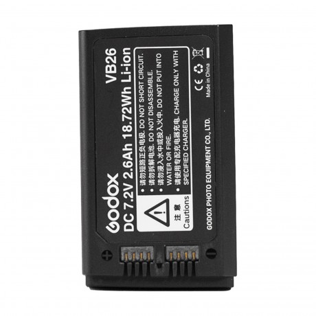 Batteria Originale Godox VB26 7.2V 2600mAh – Per Flash V1 Serie, 480 Scatti A Piena Potenza